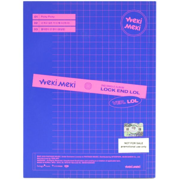 Weki Meki - Lock End Lol [Lol Ver.] 2nd Signed Album Promo CD K-Pop 2019