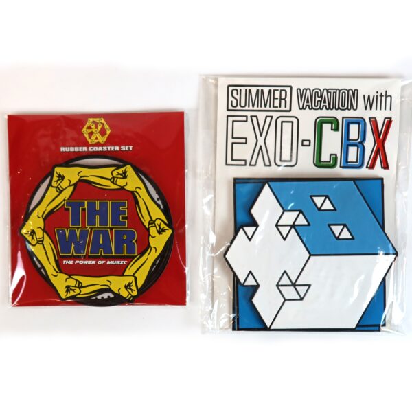 Exo - The War The Power Of Music + Hey Mama Rubber Coaster Set