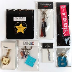 Exo - Baekhyun Keyring Lot of 7 SM Official Goods Set Key Ring Charm