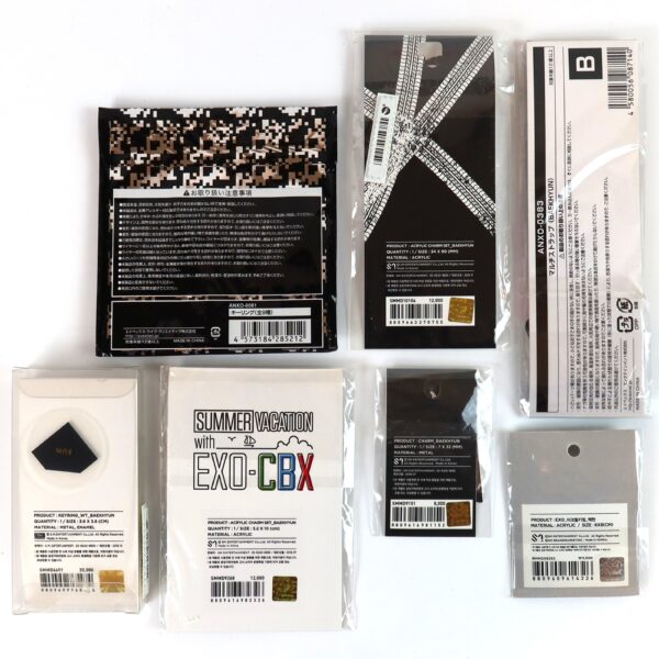Exo - Baekhyun Keyring Lot of 7 SM Official Goods Set Key Ring Charm