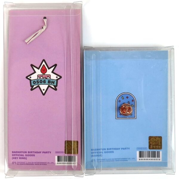 Exo - Baekhyun Birthday Party Key Ring + Badge Set Keyring SM