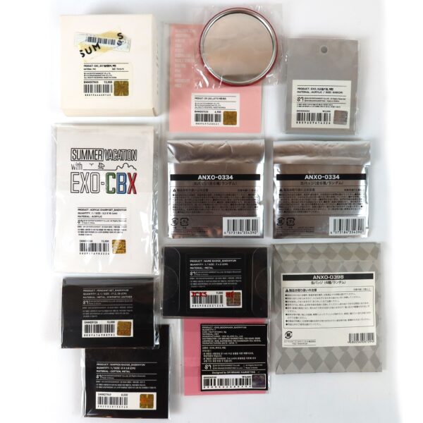Exo - Baekhyun 12 x SM Official Goods Set Badge Keyring Wristband Etc