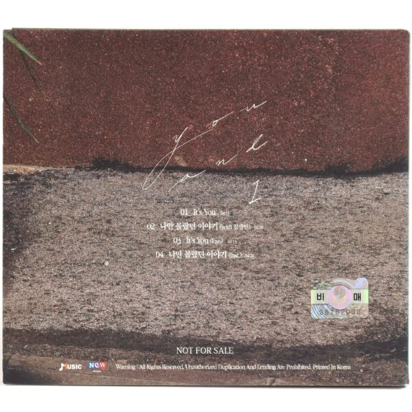 Jung Dong Ha - You and I Single Album Promo CD 2019 K-Pop Ballad It's You