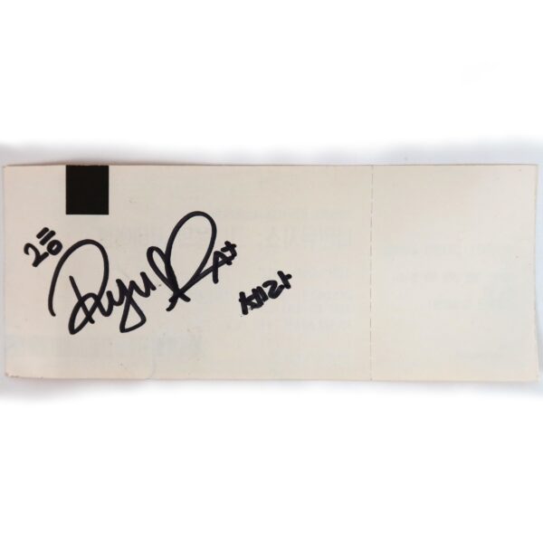 Nine Muses - Sera Signed Concert Ticket 9Muses 2014 Ryu Sera