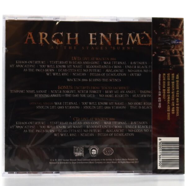 Arch Enemy – As The Stages Burn Korean Album CD + DVD Sealed Korea OBI