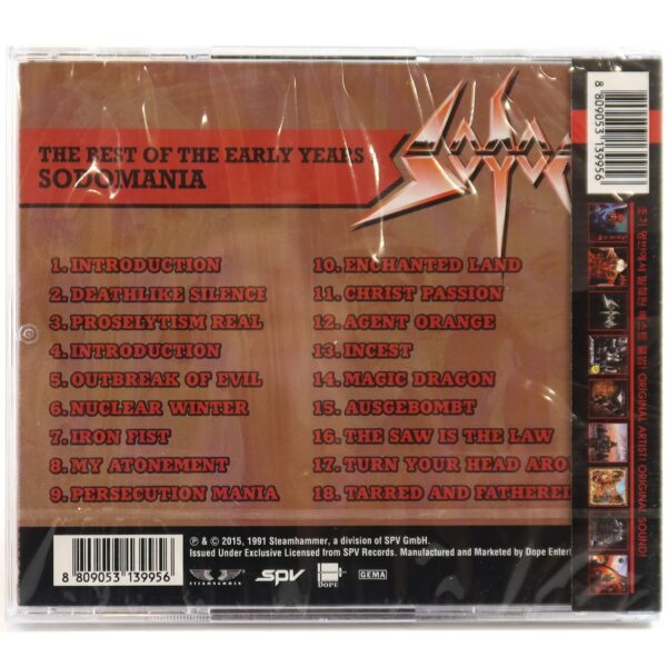 Sodom - Sodomania Best Of The Early Years Korean Album CD Sealed Korea OBI
