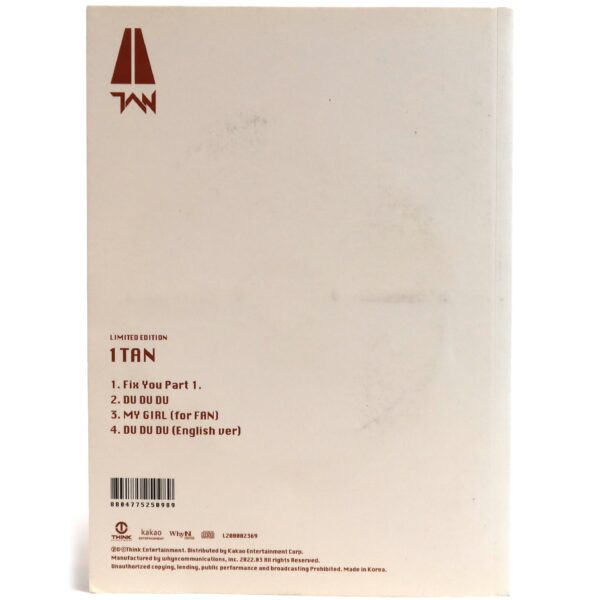 Tan - 1Tan Limited Edition Signed Autographed CD Album K-Pop 2022