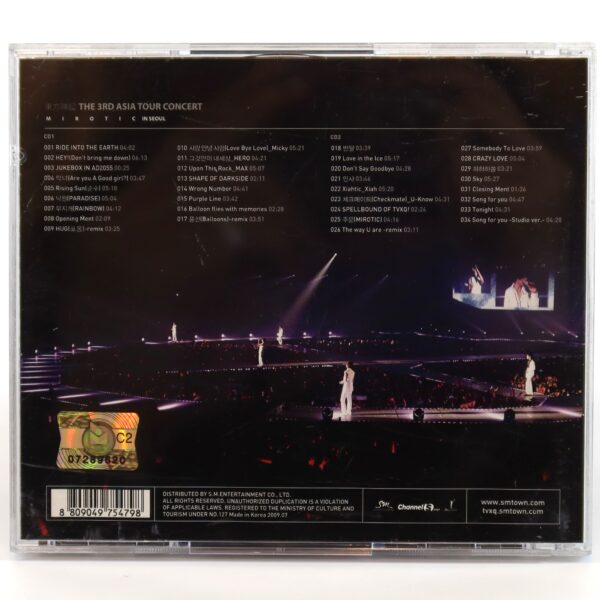 TVXQ - The 3rd Asia Tour Concert Mirotic in Seoul CD Album Tohoshinki DBSK