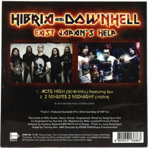 Hibria And Downhell - East Japan's Help Split Single CD Korean Heavy Metal 2011