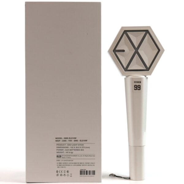 Exo Official Light Stick Ver. 2 + Sehun Strap White Lightstick