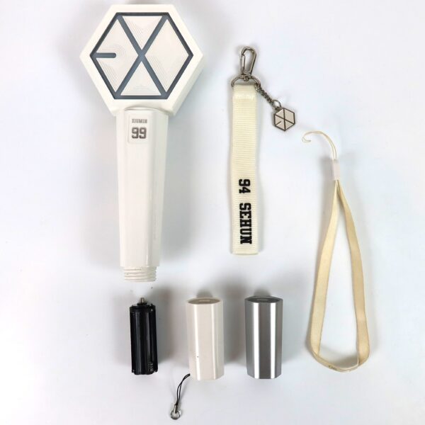 Exo Official Light Stick Ver. 2 + Sehun Strap White Lightstick