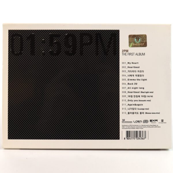 2PM - 01:59 PM The First Album CD K-Pop 2009