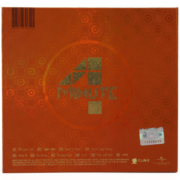 4Minute - 4Minutes Left 1st Album Signed Autographed Promo CD 2011 [read]