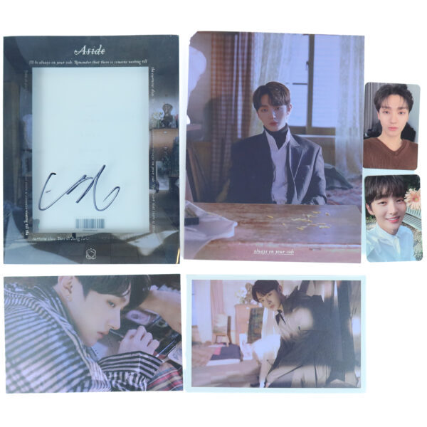 Yoon Ji Sung - Aside [Black Ver.] 1st Mini Album Signed Promo CD 2019 Wanna One