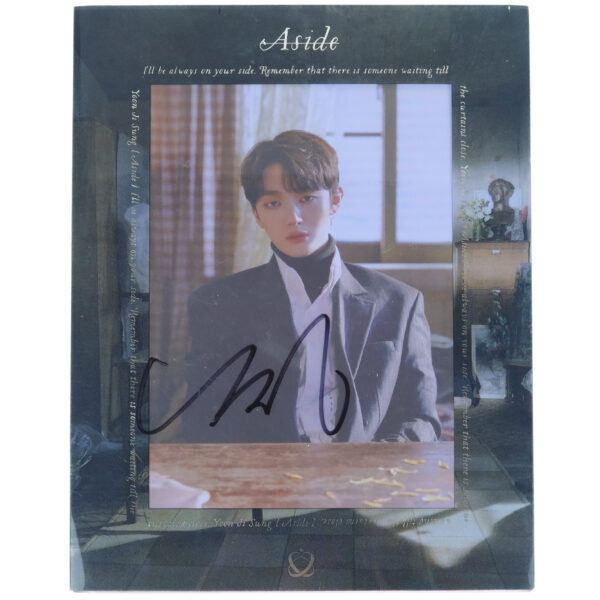 Yoon Ji Sung - Aside [Black Ver.] 1st Mini Album Signed Promo CD Wanna One 2