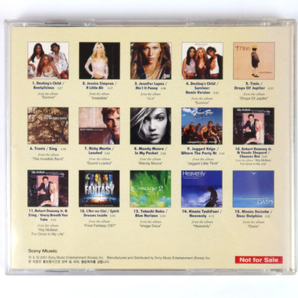 Sony Music Sampler 2001.7 Promo CD Korea Destiny's Child Jennifer Lopez