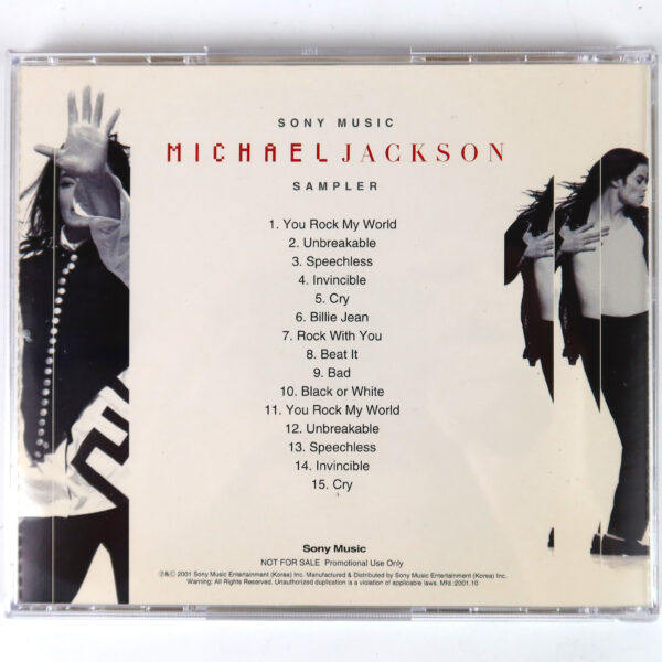 Michael Jackson - Sony Music Sampler Korea Promo CD Compilation Rare