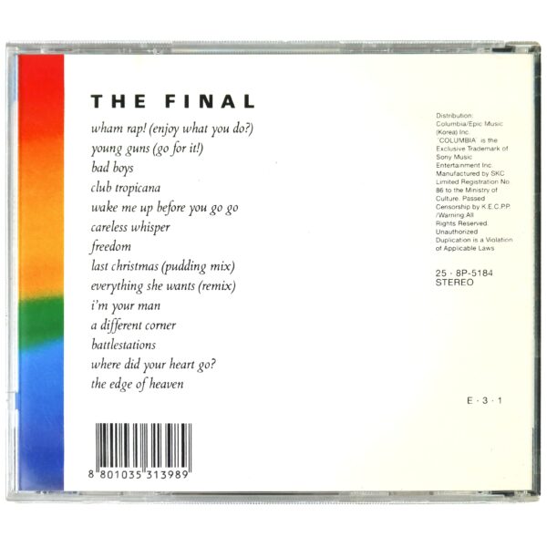 Wham! - The Final Korean CD Album Korea George Michael Sony [read]