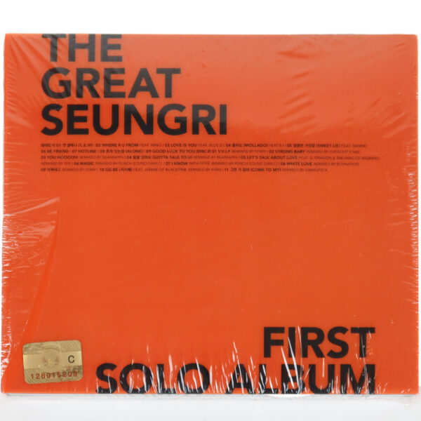 Seungri - The Great Seungri [Orange Ver.] 1st Solo Album Sealed CD Bigbang 2