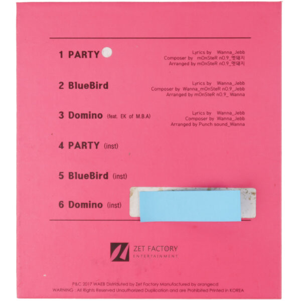 WAEB - Party 1st Mini Album Signed Promo CD 2017
