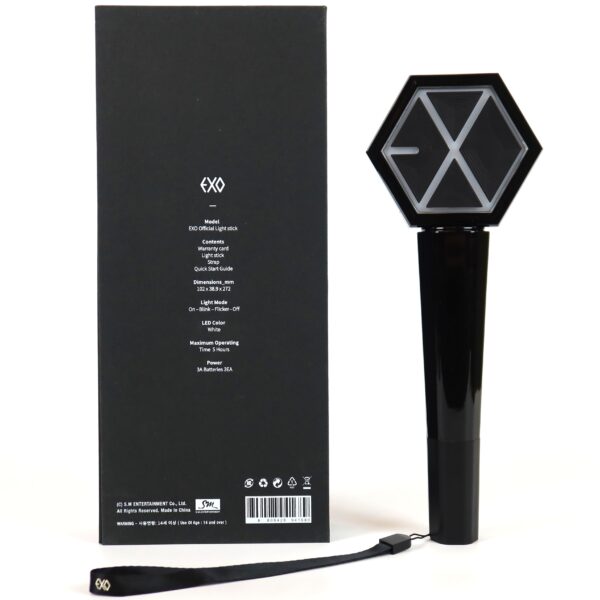 IMG_0028 Exo Official Light Stick Ver. 1 Complete Set Black Lightstick