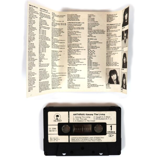 IMG_0305 Anthrax - Among The Living Album Korean Cassette Tape Korea