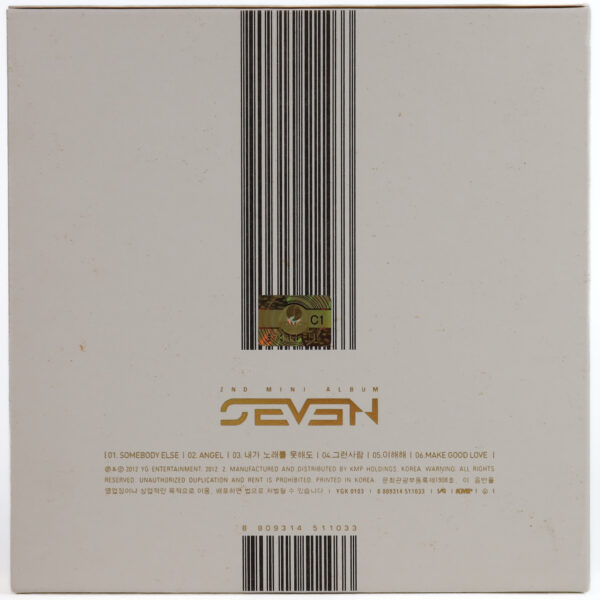 Seven - 2nd Mini Album CD + YG Family Card 2012 Se7en [read]