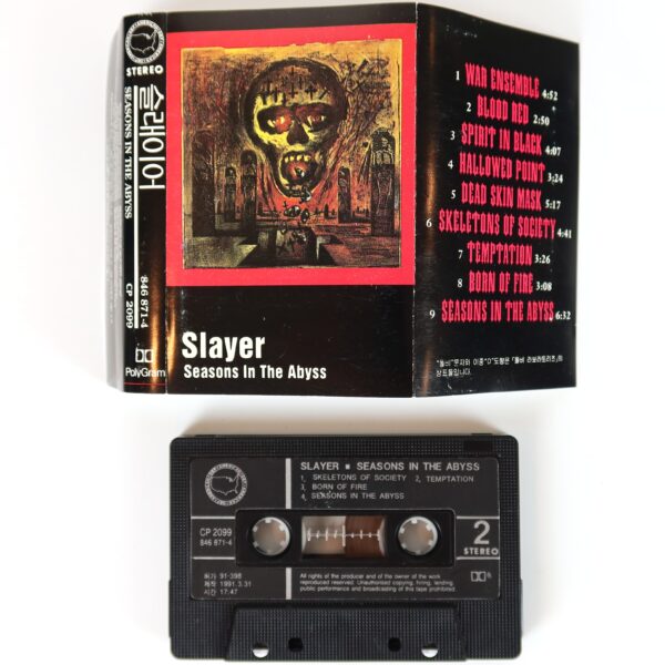 Slayer - Seasons In The Abyss Album Korean Cassette Tape Korea