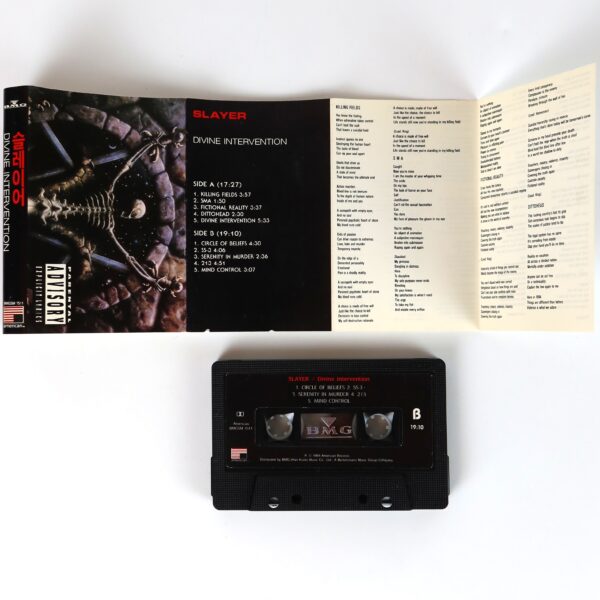 IMG_0781 Slayer - Divine Intervention Album Korean Cassette Tape Korea