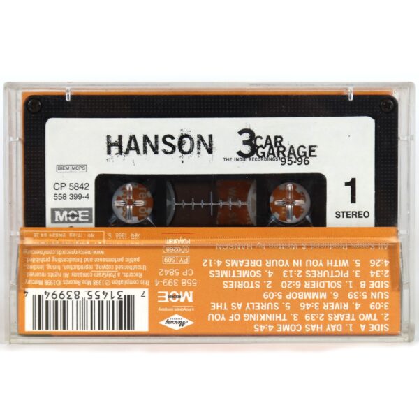 IMG_1043 Hanson - 3 Car Garage: The Indie Recordings '95-'96 Album Cassette Tape Korea