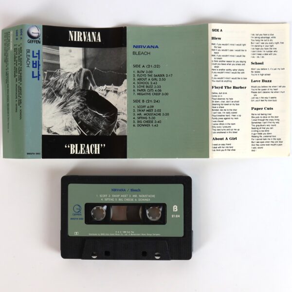 Nirvana - Bleach Album Korean Cassette Tape Korea