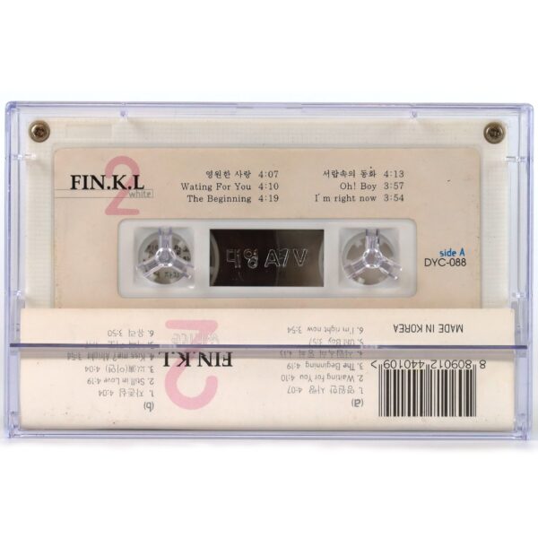 Fin.k.l - White 2nd Album Cassette Tape 90s K-Pop 1998
