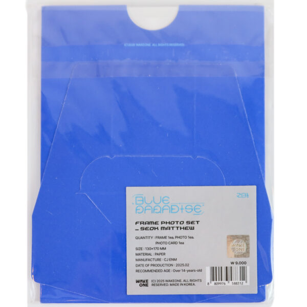 Zerobaseone Blue Paradise Pop-Up Seok Matthew Frame Photo Set Photocard