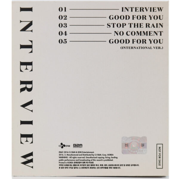 Eric Nam - Interview 2nd Mini Album Promo CD 2016