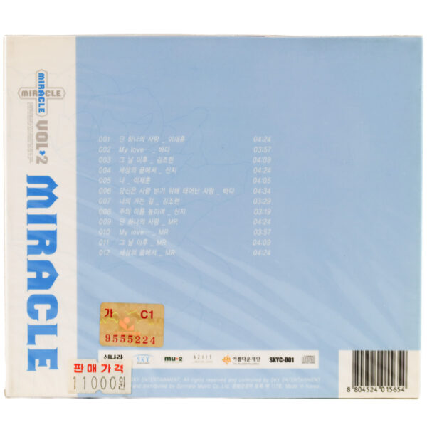 Miracle Vol. 2 Album Sealed CD 2004 Bada Kim Johan K-Pop