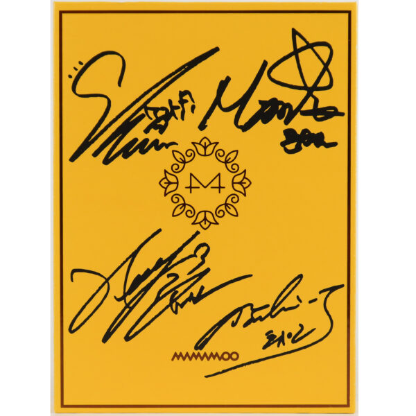 IMG_2680 Mamamoo - Yellow Flower 6th Mini Album CD Promo Printed Signatures 2018