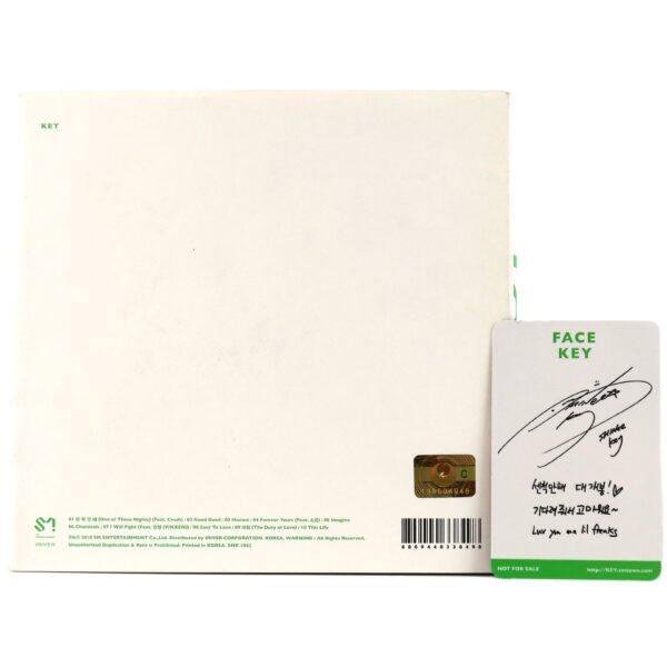 Key - Face [White Ver.] The First Album CD + Photocard 2018 Shinee