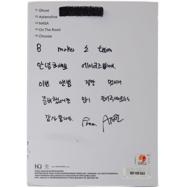 Ateez - Golden Hour : Part 4 [Z Ver.] 13th Mini Album Signed + Message CD Promo