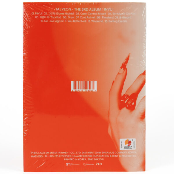 Taeyeon - Invu [Orange Ver.] 3rd Album Sealed CD 2022