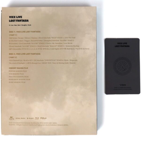 Vixx - Live Lost Fantasia Blu-Ray + N Photocard 2018 K-Pop
