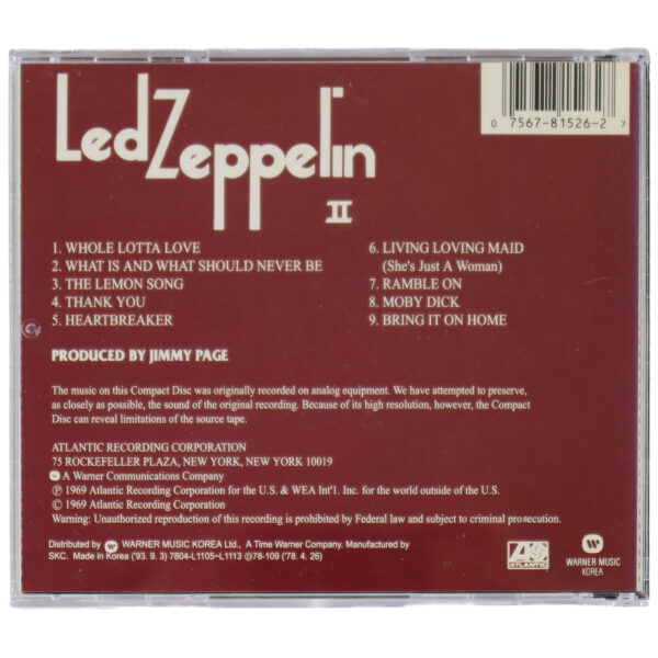 IMG_9086 Led Zeppelin - II Korean Album CD Korea