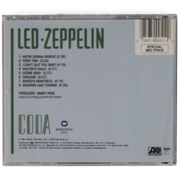 Led Zeppelin - Coda Korean Album CD Korea [read]