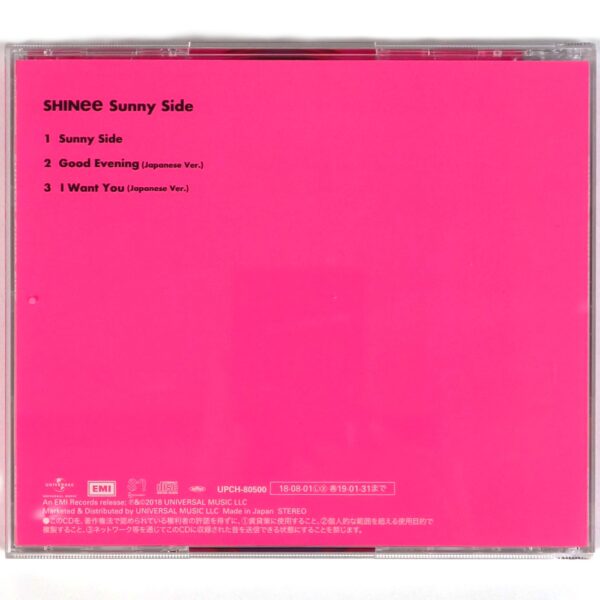 Shinee - Sunny Side Japan Single Album CD 2018