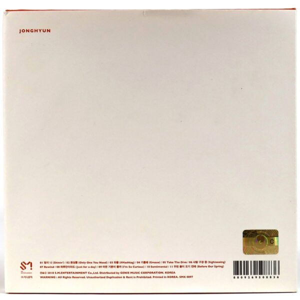 IMG_9546 Jonghyun - Poet Artist Album CD 2018 Shinee
