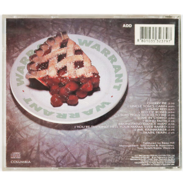 Warrant – Cherry Pie Album Korean CD Korea