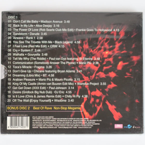 IMG_9720 Best Of Rave Compilation Dance Album Sealed CD Korea SM 2000