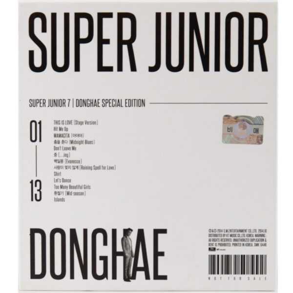 Super Junior - This Is Love [Donghae Special Edition] 7th Album CD 2014