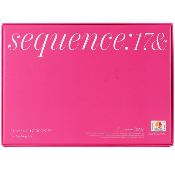 CSR - Sequence : 17& 1st Single Album Signed Promo CD 2022