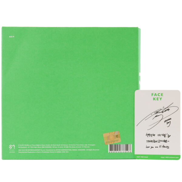 Key - Face [Green Ver.] The First Album CD + Photocard 2018 Shinee