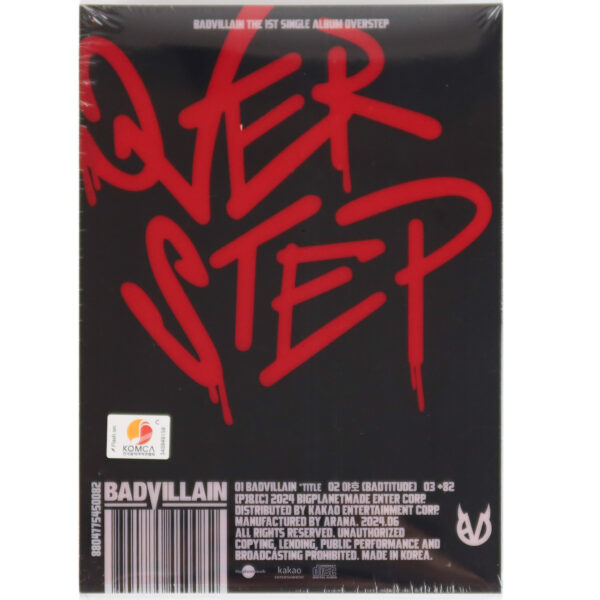 Badvillain - Overstep [Over Ver.] 1st Single Album Sealed CD 2024